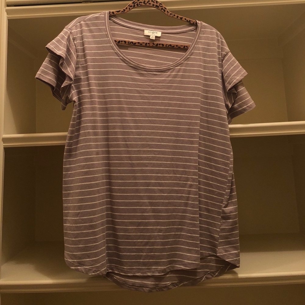 Grey striped shirt